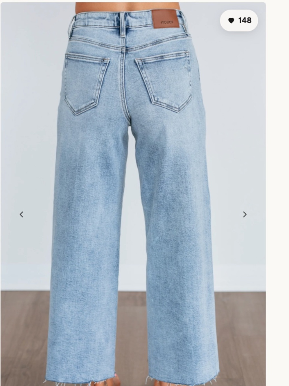 Hidden Cropped Wide-Leg Jean in Light Wash - Size 26 - Picture 2 of 7